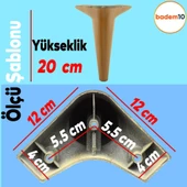 Aspen Lüks Mobilya Kanepe Koltuk Tv Ünitesi Konsol Ayağı Ayakları 20 Cm Koyu Ceviz (4 ADET) thumbnail 3