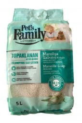 Pets Family Marsılya Sab. İnce Bent. Kedi Kumu 5Lt - 1
