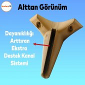 Aspen Lüks Mobilya Kanepe Koltuk Tv Ünitesi Baza Ayağı Ayakları 15 Cm Koyu Ceviz Ayak (4 ADET) - 4