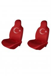 Özdemir Teks Opel Astra Hatchback Oto Koltuk Servis Kılıfı Bayrak Baskılı Ön Koltuklar Kırmızı - 1