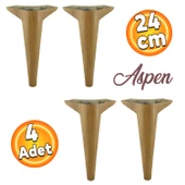 Aspen Lüks Mobilya Kanepe Koltuk Tv Ünitesi Konsol Ayağı Ayakları 24 Cm Açık Ceviz Ayak (4 ADET) - 1