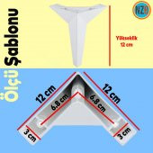 Mobilya Kanepe Sehpa TV Ünitesi Koltuk Ayağı 12 cm Beyaz Baza Ayak thumbnail 2