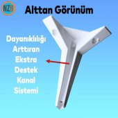 Mobilya Kanepe Sehpa TV Ünitesi Koltuk Ayağı 12 cm Beyaz Baza Ayak thumbnail 4