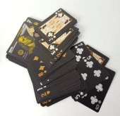 İskambil Poker Parti Noel Altın Oyun Kartları 100 Su Geçirmez Plastik Eğlence - 10