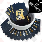 İskambil Poker Parti Noel Altın Oyun Kartları 100 Su Geçirmez Plastik Eğlence - 2