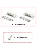 Manyetik çıtçıt mıknatıslı 2 adet pencere kapak kilit - 3