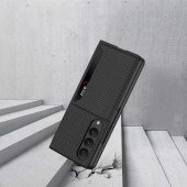 Samsung Galaxy Z Fold 4 Kılıf Karbonfiber Arka Yüzey Lopard Kartlıklı Kıpta Silikon Kapak - 4