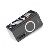 Samsung Galaxy Z Fold 4 Kılıf Wireless Şarj Özellikli Lopard Kıpta Magsafe Kapak - 7