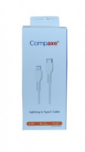 Compaxe CTK-BLT Usb 3.0 1mt 3A Lightning To Type-C Şarj Kablosu - 1