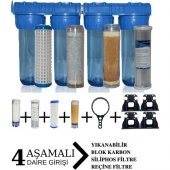 Daire Bina Sayaç Girişi 4 Aşama Arıtma Seti 10" Ağır Kireç Önleyici Yumuşatma Sistemi - 1