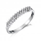 Gümüş Sıralı Baget Taşlı Bayan Yüzük  SL4382 thumbnail 1