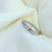 Gümüş Sıralı Baget Taşlı Bayan Yüzük  SL4382 thumbnail 4