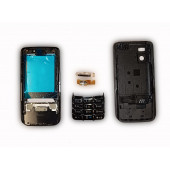 Nokia 5610 Kasa Kapak Tuş Takımı 5610 Uyumlu Siyah Renk Orta Kasa Ön Kapak Arka Kapak Tuş Takımı - 2