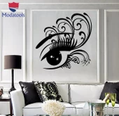 Lagre Dekorasyon çıkartma Bayan Göz Büyük Kirpik Güzellik Salonu Dekor Benzersiz Hediyelik thumbnail 1