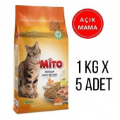 Mito Adult Cat Tavuklu Yetişkin Kedi Maması 5 kg Açık Mama - 1