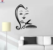 Dekorasyon Sticker Güzellik Salonu Berber Saç Stilisti Pozitif Dekor Sticker Benzersiz Hediyelik - 1