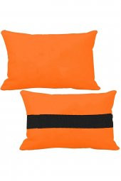 Öziron Fort Uyumlu Oto Koltuk Boyun Yastığı 2 Adet Logosuz Turuncu Ortopedik Yastık - 1