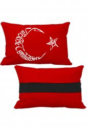 Öziron Fort Transit Custom Oto Koltuk Boyun Yastığı 2 Adet Ay Yıldız Logolu Kırmızı Ortopedik Yastık - 1