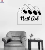 Duvar Tırnak Dekorasyon Sticker Nail Art Gotik Manikür Güzellik Merkezi Salon Çıkartmalar Benzersiz Hediyelik - 1