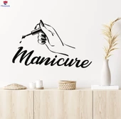 Tırnak Dekorasyon Duvar Sticker Spa Güzellik Lehçe Manikür Tırnak Salonu İç Çıkartmalar - 1