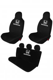 Öziron Honda S2000 Oto Koltuk Kılıfı Koruyucu Logo Baskılı Penye Servis Kılıfı Siyah - 1
