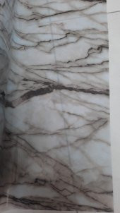 Mermer Desenli Şeffaf Masa  Örtüsü 80 CM X 180 CM thumbnail 1