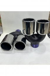 90*180 Mm 1 Takım Çiftli Egzoz Ucu Sağ-sol - 1