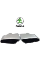 Skoda Octavia uyumlu egzoz ucu 1 takım (sağ-sol) - 1