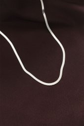 316L Çelik Gümüş Renk 60 cm İtalyan Zincir Kolye thumbnail 1