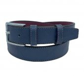 Lacivert Çocuk Boy Suni Deri Dikişli Model 3 cm.lik Garson Klasik Kemer - G5-22K - 1