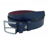 Lacivert Çocuk Boy Suni Deri Dikişli Model 3 cm.lik Garson Klasik Kemer - G5-22K - 2