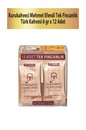Mehmet Efendi Tek Fincalık Türk Kahvesi 6 gr x 12 Adet - 1