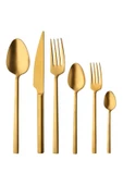 Jasper Dilay 36 Parça 6 Kişilik Titanyum Gold Çatal Kaşık Bıçak Takımı 3MM - 3