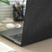 MacBook Air 13.6 Uyumlu M2 M3 M4 Simli Kaplama Premium TPU Sert Kılıf İnce Parlak Koruma thumbnail 8