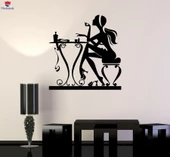 Tırnak dekorasyon Sticker güzellik salonu berber makyaj kozmetik duvar çıkartmaları benzersiz - 1