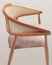 Sandalye 90158 Tam Kolçak Hasır Klasik Model Ahşp Kayın Gövde Nature Meşe El yapı thumbnail 2