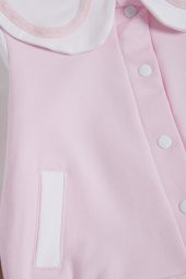 Pembe Tavşan Baskı Kolej Ceketli Kız Bebek Takım 16187 - 3