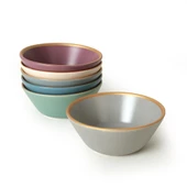 Keramika Mat Rainbow Gold Fileli Hitit Çorba Kasesi 14 Cm 6 Adet 624/995 - 2