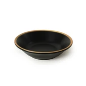 Keramika Mat Siyah Gold File Hitit Yemek Tabağı 18 Cm 6 Adet - 956 - 3
