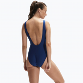 SPEEDO KADIN YÜZÜCÜ MAYOSU LOGO DEEP UBK 1PC PT AF BLUE/WHITE 8-00307614518 YZM UK BEDEN - 3