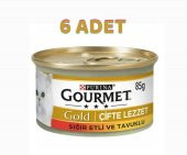 Gourmet Gold Sığır Etli Ve Tavuklu Kedi Konservesi 6x85 Gr - 1