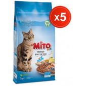 Mito Mix 5 x 1 Kg Yetişkin Adult Kedi Maması Kapalı Paket - 1