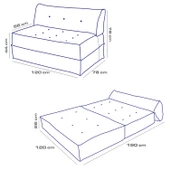 Yataklı Koltuk Mocca Buklet Çift Kişilik  Açık Kahverengi Çift - 8