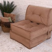 Homedius Yataklı Koltuk Mocca  Sütlü Kahve Tek - 11