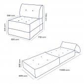 Homedius Yataklı Koltuk Mocca  Petrol Yeşili Çift - 5