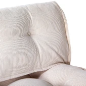 Mocca Fitilli Kadife Çift Kişilik Katlanır Yatak Katlanır Koltuk Krem Çift - 5