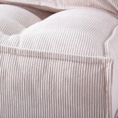 Mocca Fitilli Kadife Çift Kişilik Katlanır Yatak Katlanır Koltuk Krem Çift - 4