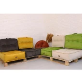 Minder Poffi Sırtlı Yer Ve Palet  60x80 Limon Küfü - 12