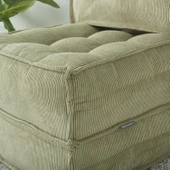 Mocca Fitilli Kadife Tek Kişilik Katlanır Yatak Katlanır Koltuk  Krem Tek thumbnail 9