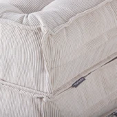 Mocca Fitilli Kadife Tek Kişilik Katlanır Yatak Katlanır Koltuk  Krem Tek thumbnail 3